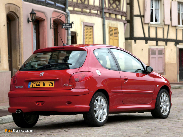 Peugeot 206 3-door 2003–05 wallpapers (640 x 480)
