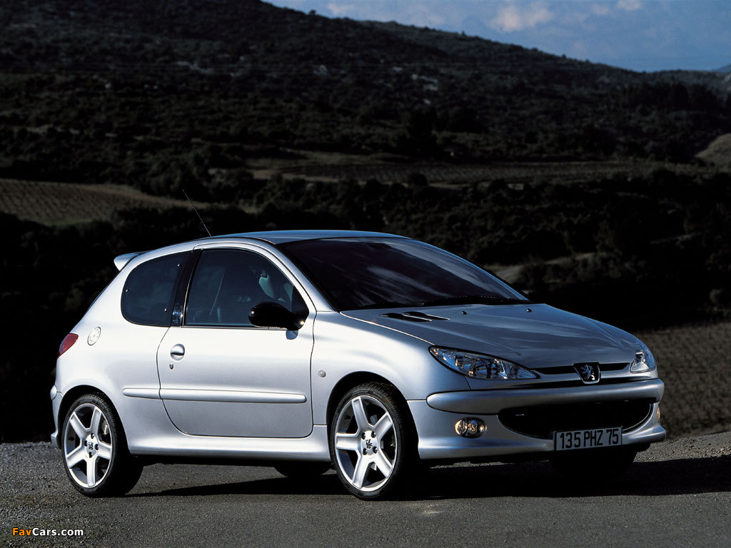 Peugeot 206 RC 2003–06 wallpapers (1024 x 768)