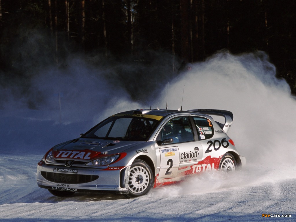Peugeot 206 WRC 1999–2003 wallpapers (1024 x 768)
