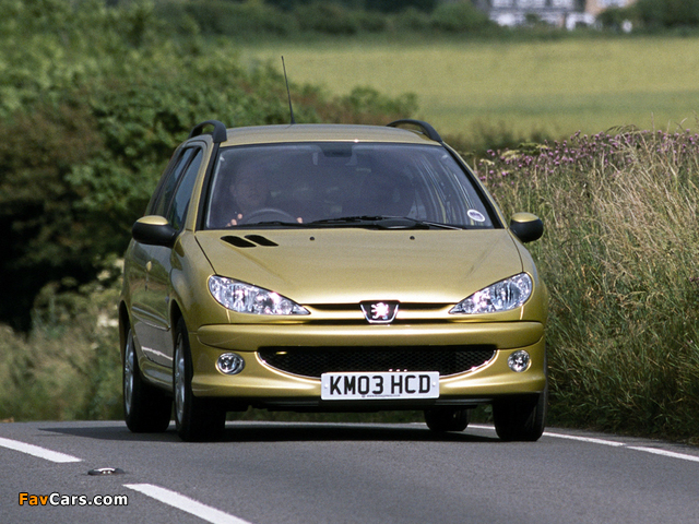 Peugeot 206 SW UK-spec 2002–06 wallpapers (640 x 480)