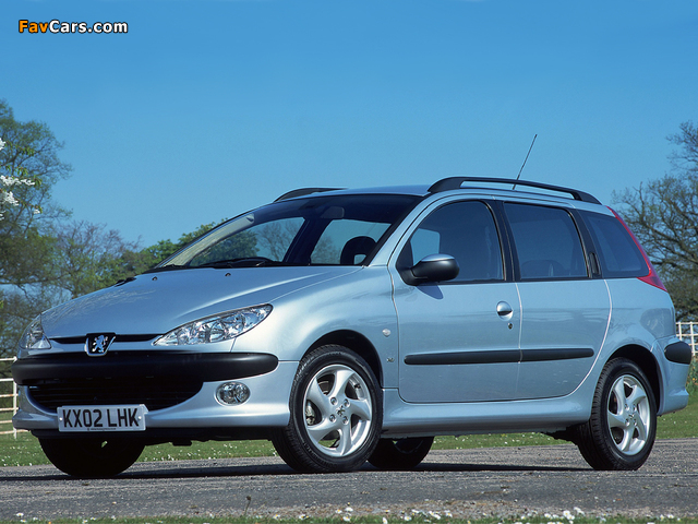 Peugeot 206 SW UK-spec 2002–06 wallpapers (640 x 480)