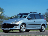 Peugeot 206 SW UK-spec 2002–06 wallpapers