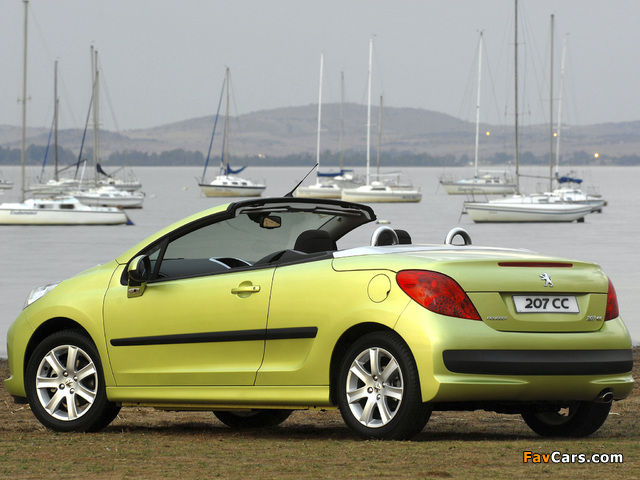 Peugeot 207 CC ZA-spec 2007–10 images (640 x 480)