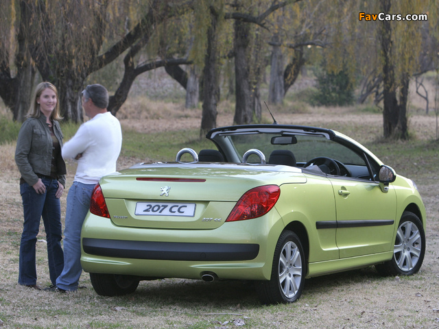 Peugeot 207 CC ZA-spec 2007–10 photos (640 x 480)