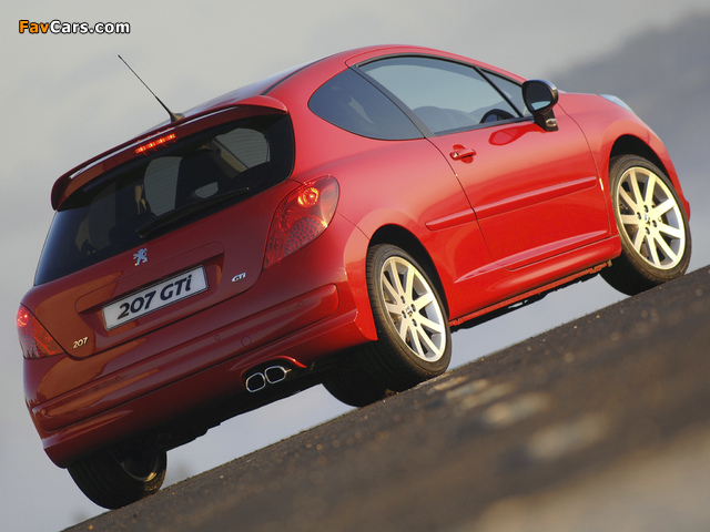 Peugeot 207 GTi ZA-spec 2007–10 pictures (640 x 480)