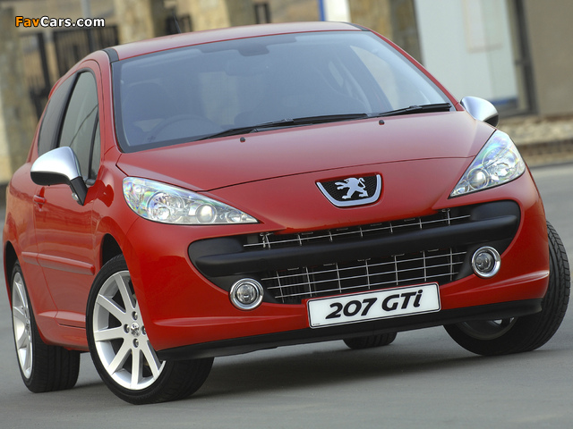 Peugeot 207 GTi ZA-spec 2007–10 pictures (640 x 480)