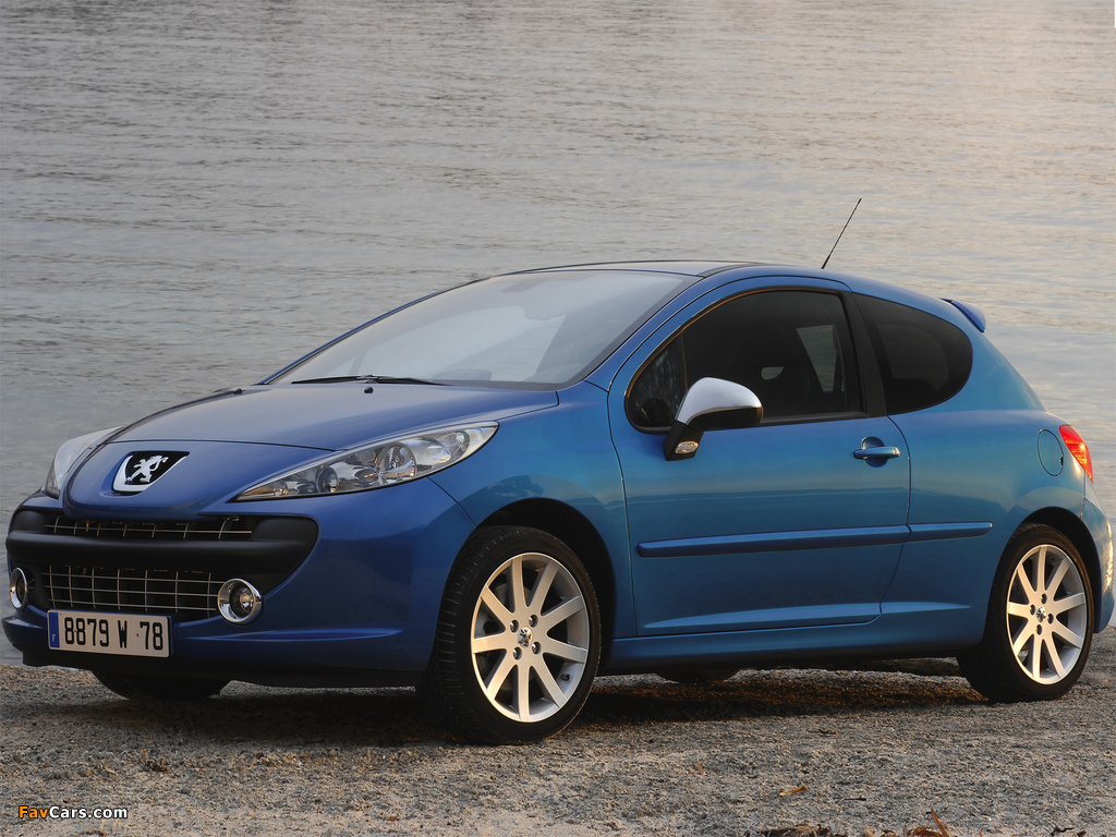 Peugeot 207 RC 2007–09 wallpapers (1024 x 768)