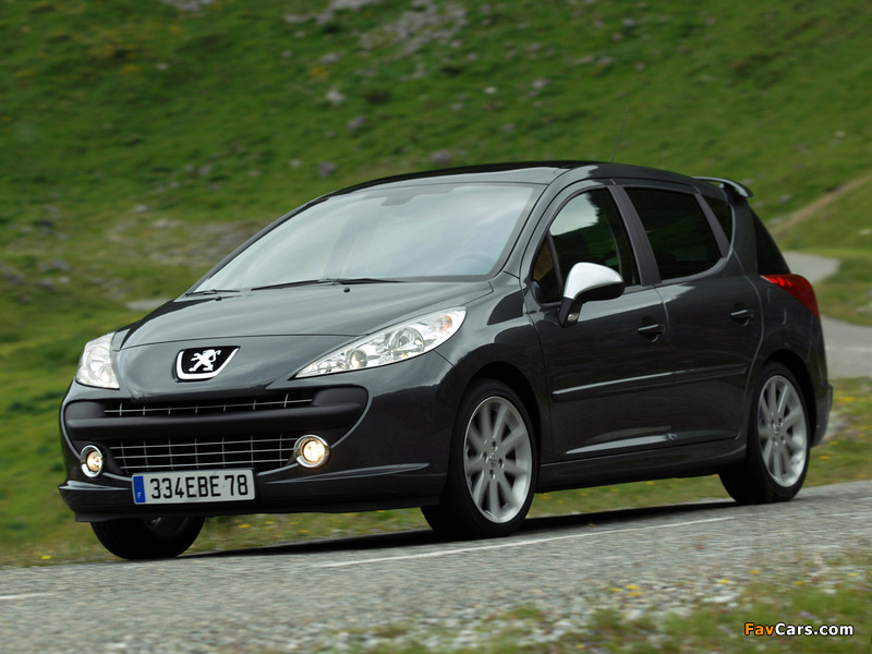 Peugeot 207 RC SW 2008–09 wallpapers (800 x 600)