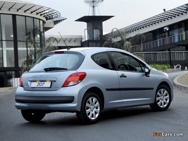Peugeot 207 3-door ZA-spec 2009–10 images (640 x 480)