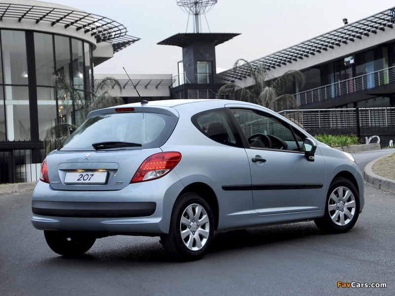 Peugeot 207 3-door ZA-spec 2009–10 images (800 x 600)