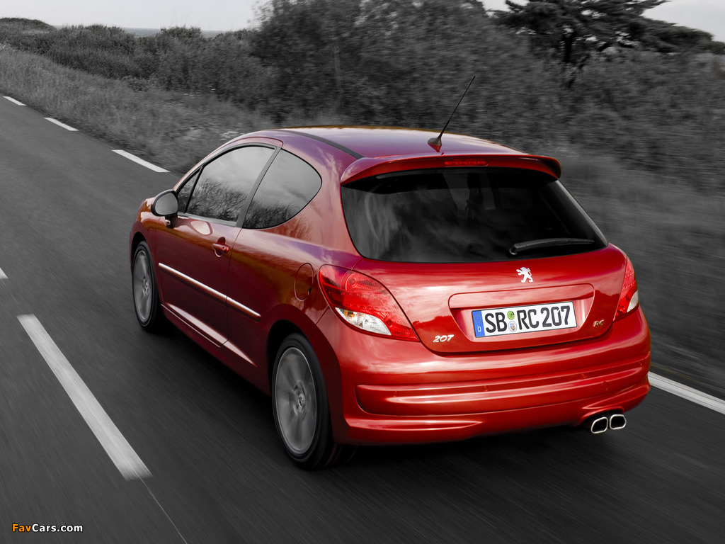 Peugeot 207 RC 2009 wallpapers (1024 x 768)