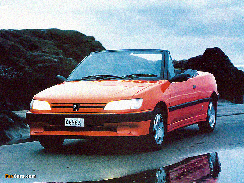 Peugeot 306 Cabriolet AU-spec 1994–97 wallpapers (800 x 600)