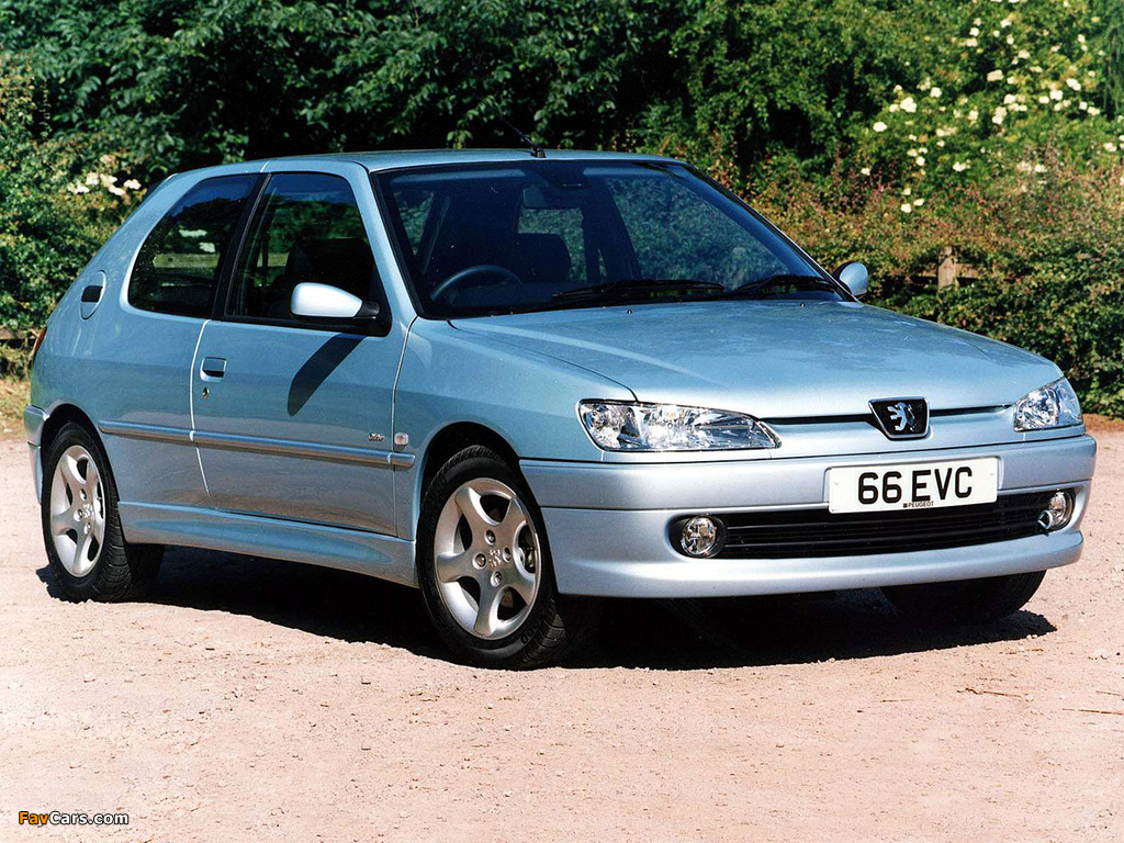 Peugeot 306 3-door UK-spec 1997–2002 wallpapers (1024 x 768)