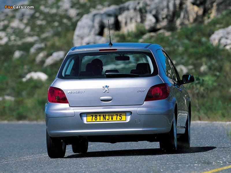 Peugeot 307 3-door 2001–05 pictures (800 x 600)