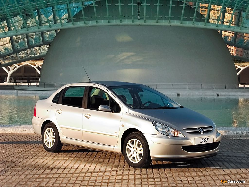 Peugeot 307 Sedan CN-spec 2004–07 pictures (1024 x 768)