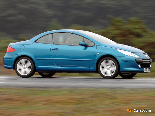 Peugeot 307 CC UK-spec 2005–08 pictures (640 x 480)