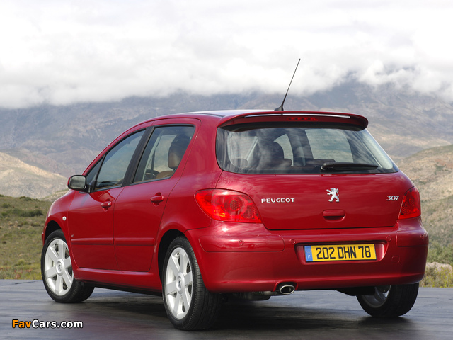Peugeot 307 5-door 2005–08 pictures (640 x 480)