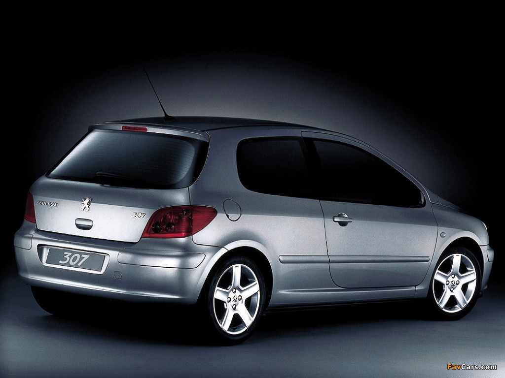 Photos of Peugeot 307 3-door 2001–05 (1024 x 768)