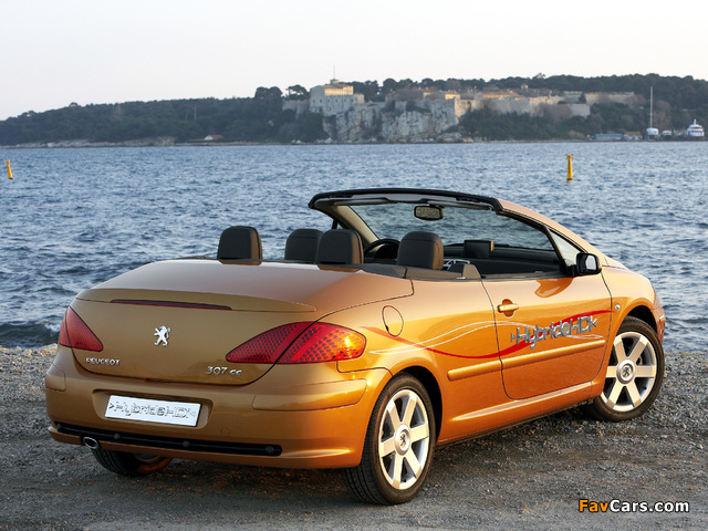 Photos of Peugeot 307 CC Hybride HDI Concept 2006 (640 x 480)