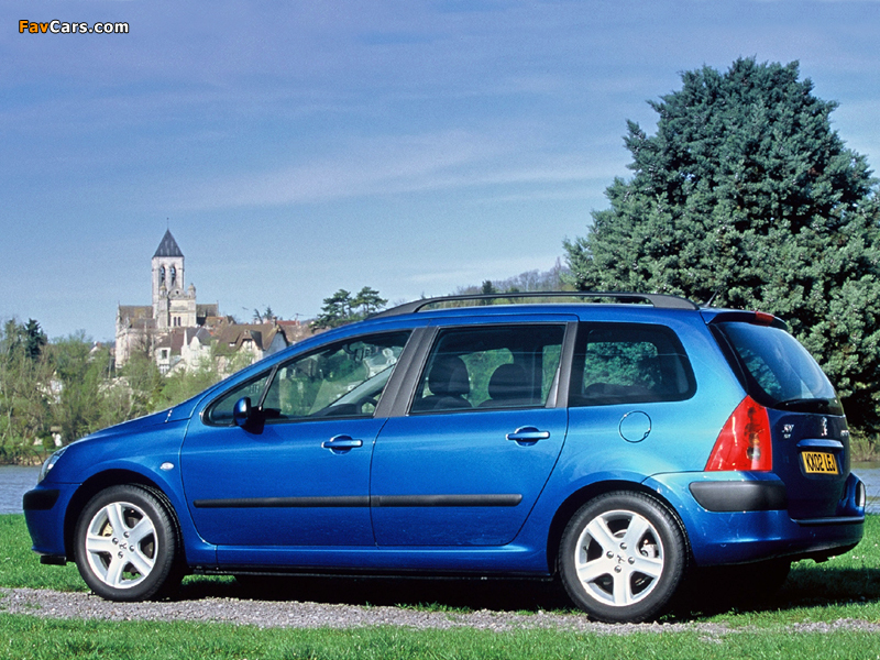 Peugeot 307 SW UK-spec 2002–05 wallpapers (800 x 600)