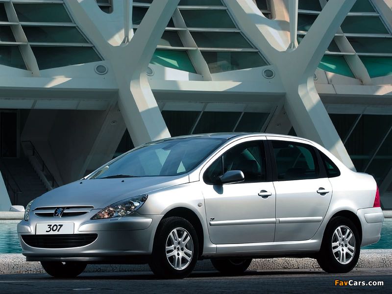 Peugeot 307 Sedan CN-spec 2004–07 wallpapers (800 x 600)