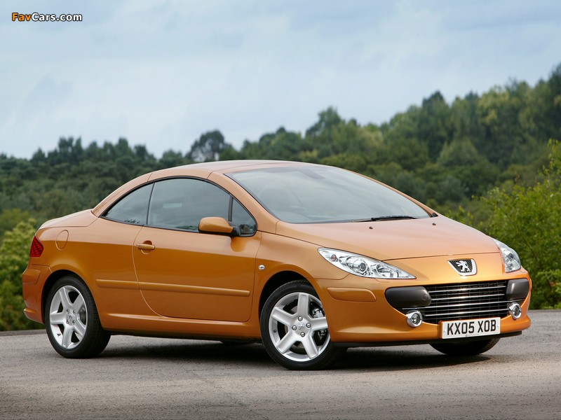 Peugeot 307 CC UK-spec 2005–08 wallpapers (800 x 600)