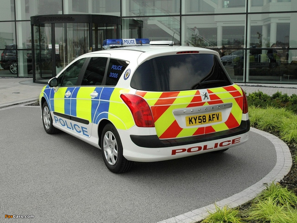 Images of Peugeot 308 SW Police UK-spec 2008–11 (1024 x 768)