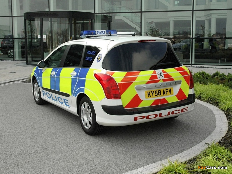Images of Peugeot 308 SW Police UK-spec 2008–11 (800 x 600)