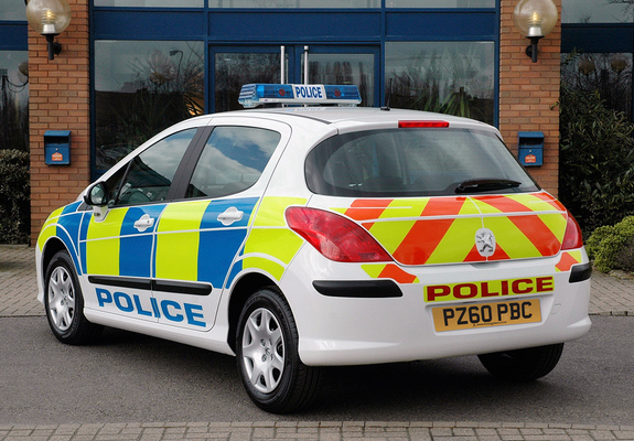 Peugeot 308 5-door Police UK-spec 2007–11 pictures