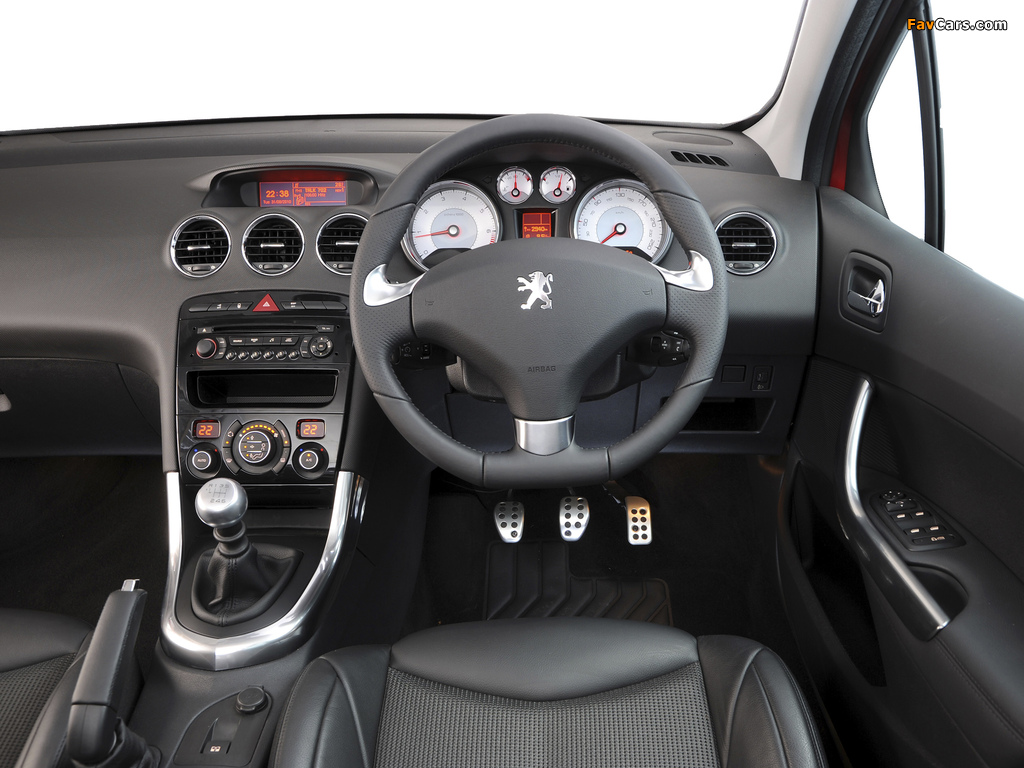 Peugeot 308 GTi ZA-spec 2010–11 wallpapers (1024 x 768)