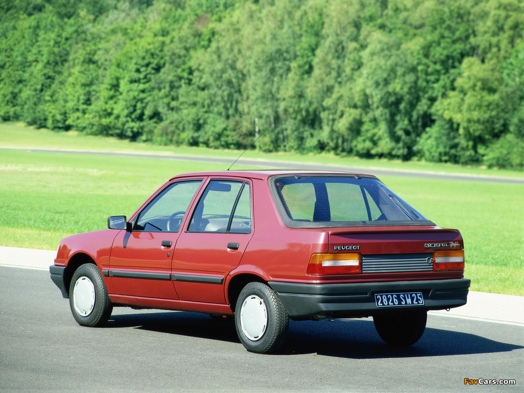 Peugeot 309 5-door 1985–89 wallpapers (1024 x 768)