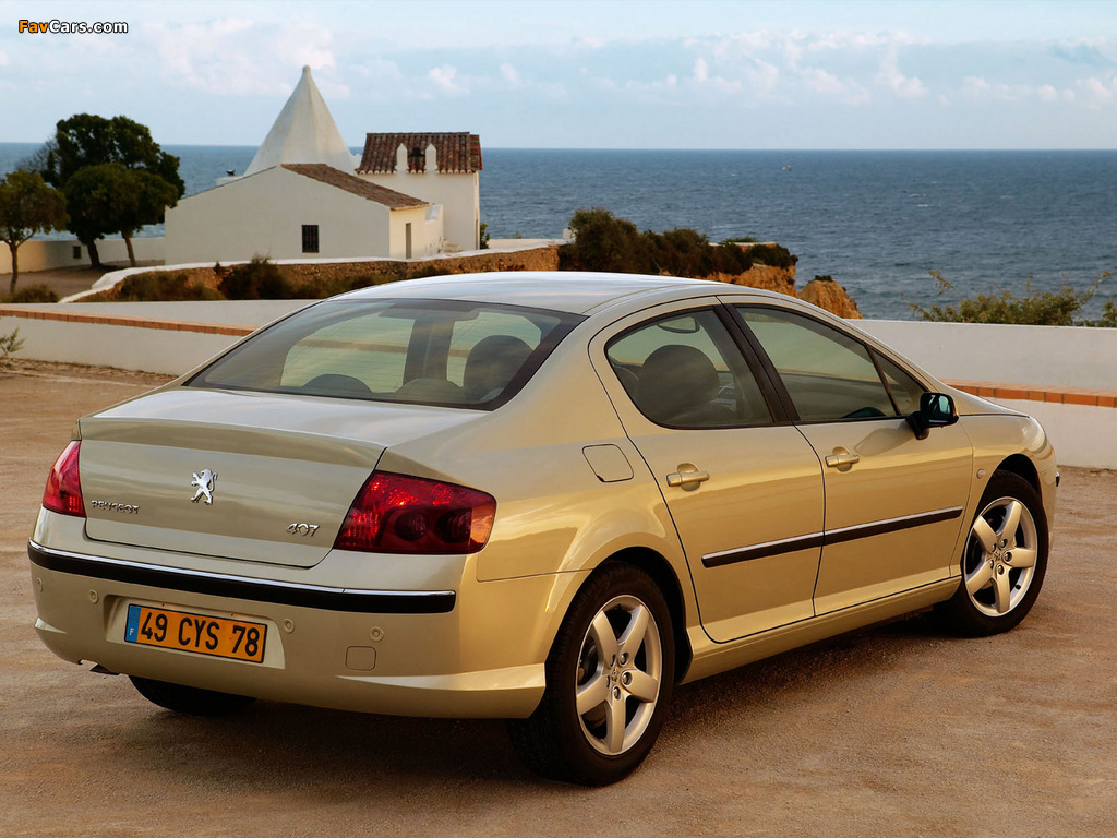 Peugeot 407 Sedan 2004–08 pictures (1024 x 768)