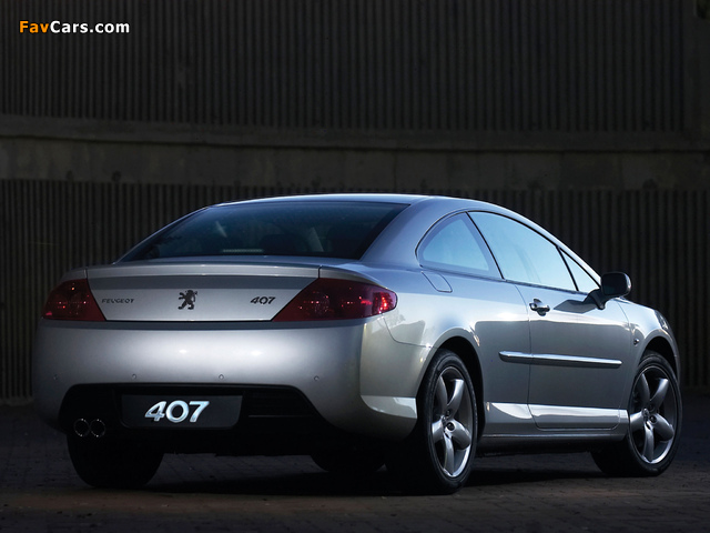 Peugeot 407 Coupé ZA-spec 2006–09 pictures (640 x 480)