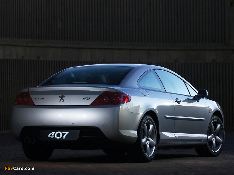 Peugeot 407 Coupé ZA-spec 2006–09 pictures (800 x 600)