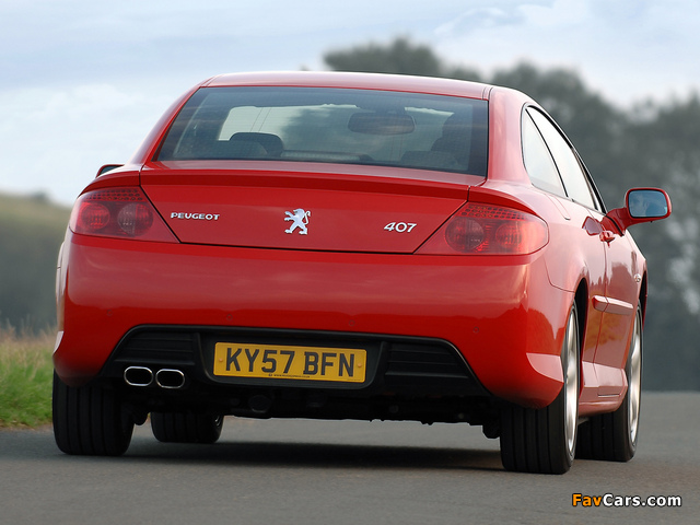 Photos of Peugeot 407 Coupé UK-spec 2005–11 (640 x 480)