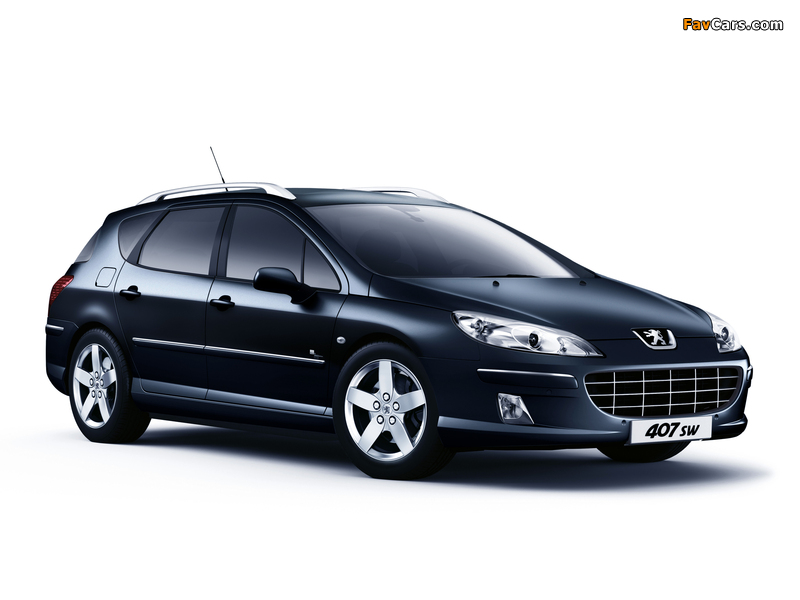 Peugeot 407 SW Black & Silver 2009 wallpapers (800 x 600)