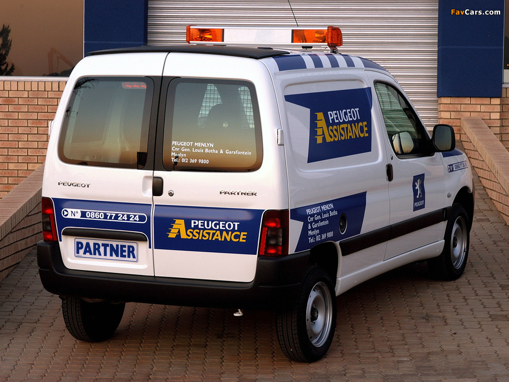 Peugeot Partner Assistance Van 2002–08 wallpapers (1024 x 768)