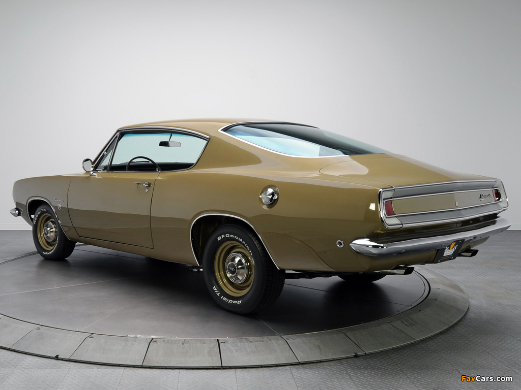 Photos of Plymouth Barracuda Formula S Fastback (BH29) 1968 (1024 x 768)