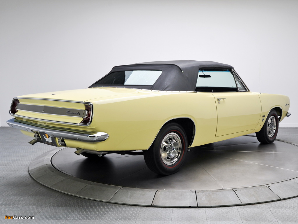 Pictures of Plymouth Barracuda Formula S 383 Convertible (BH27) 1967 (1024 x 768)