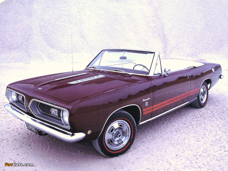 Pictures of Plymouth Barracuda Formula S Convertible (BH27) 1968 (800 x 600)