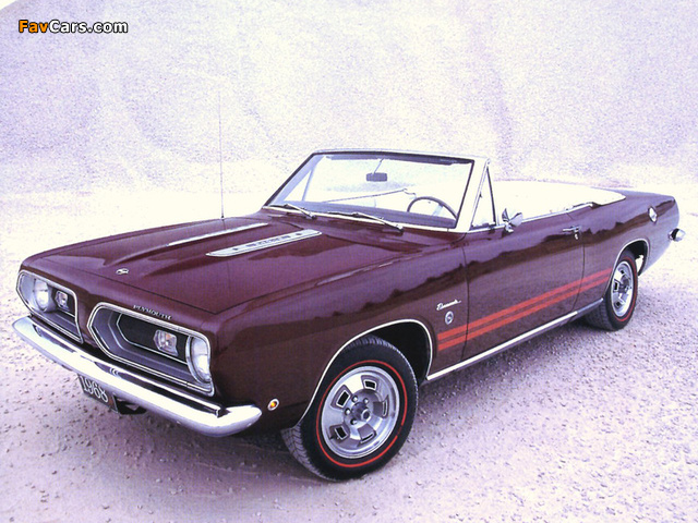 Pictures of Plymouth Barracuda Formula S Convertible (BH27) 1968 (640 x 480)