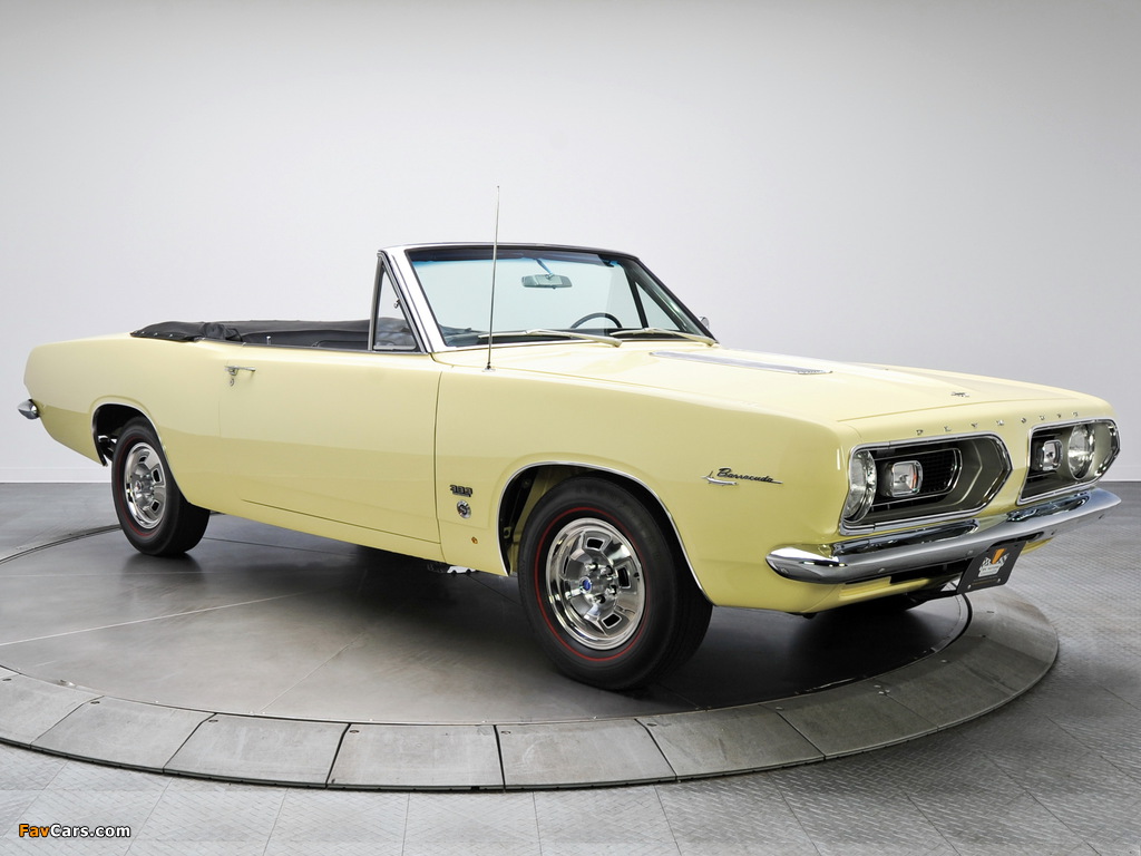 Plymouth Barracuda Formula S 383 Convertible (BH27) 1967 pictures (1024 x 768)
