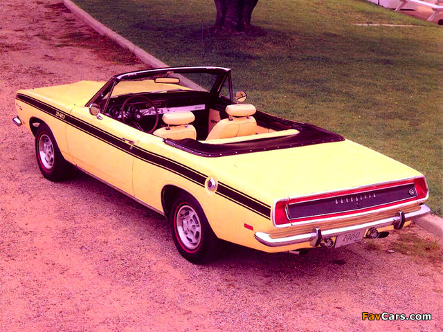 Plymouth Barracuda Convertible (BH27) 1969 pictures (640 x 480)