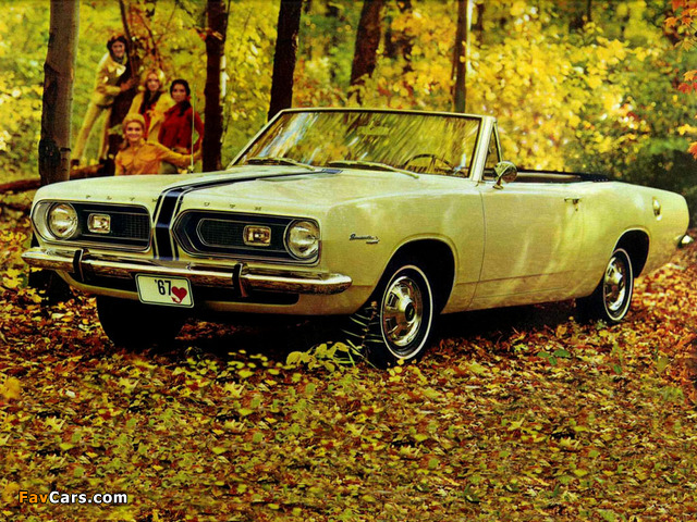 Plymouth Barracuda Convertible (BH27) 1967 wallpapers (640 x 480)