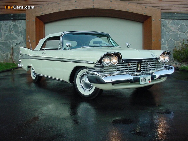 Plymouth Sport Fury Convertible 1959 wallpapers (640 x 480)