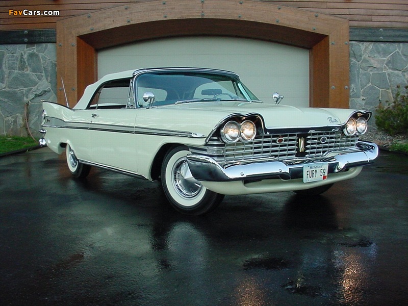 Plymouth Sport Fury Convertible 1959 wallpapers (800 x 600)