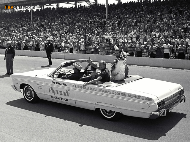 Plymouth Sport Fury Convertible Indy 500 Pace Car (P45) 1965 images (640 x 480)