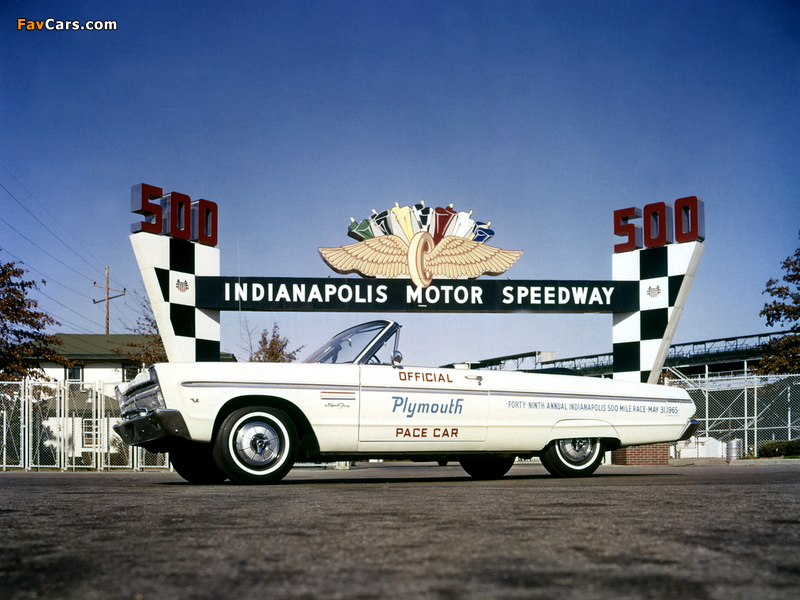 Plymouth Sport Fury Convertible Indy 500 Pace Car (P45) 1965 photos (800 x 600)