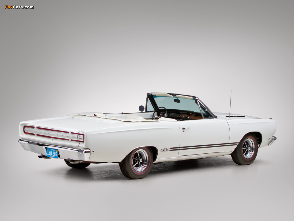 Images of Plymouth GTX Convertible (RS27) 1968 (1024 x 768)