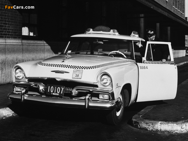 Plymouth Plaza Club Sedan Taxi 1955 wallpapers (640 x 480)